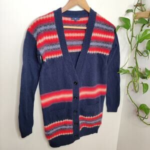 GAP Classic Y2K Boyfriend Cardigan, Lambswool Blend, S